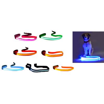 LED Hundeleine zum Spazierengehen im Freien, Nachtaktivität, Haustierleine, Welpen-Spazierleine, verstellbare blinkende Nylonseil-Führleine