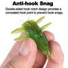 6Pcs Realistic Bionic Worm Lure Anti-hook snag Floating Bait Premium Soft Fishing Lure  Bass