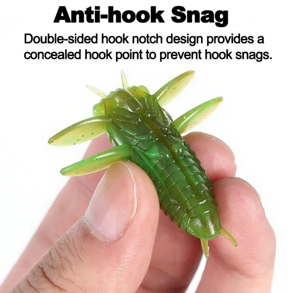 6Pcs Realistic Bionic Worm Lure Anti-hook snag Floating Bait Premium Soft Fishing Lure  Bass