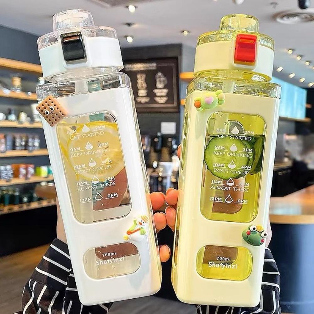 Anti-Fall Design Sports Water Bottle High-capacity Water Bottle Ins Style Plastic Cups