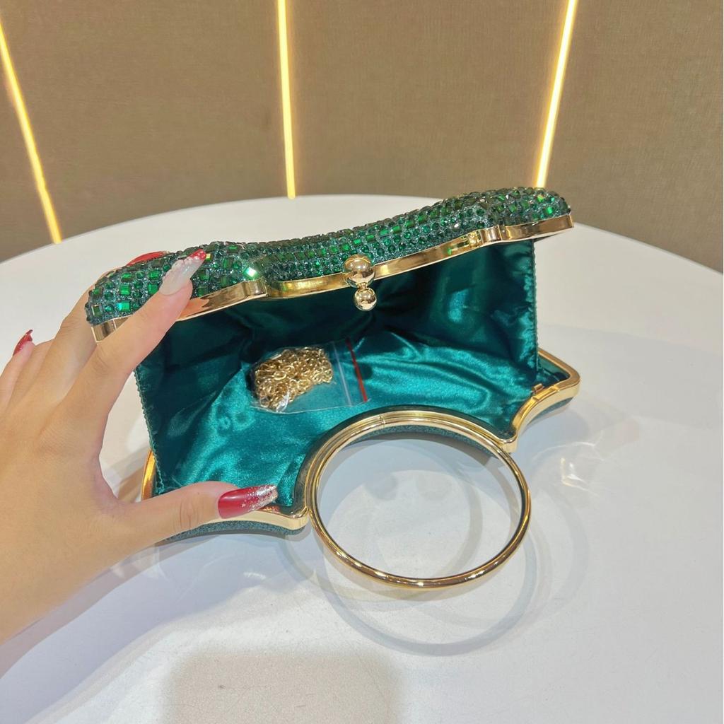 Luxury Rhinestones Evening Bags Fashion Chain Shoulder Crossbody Bags For Women Elegant Party Wedding Bag