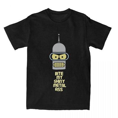 2025 Fashion Casual Bender Futuramas Tshirt Women Men Crewneck Short Sleeve T-shirt Clothes Cotton Male Summer Tops Black Tee