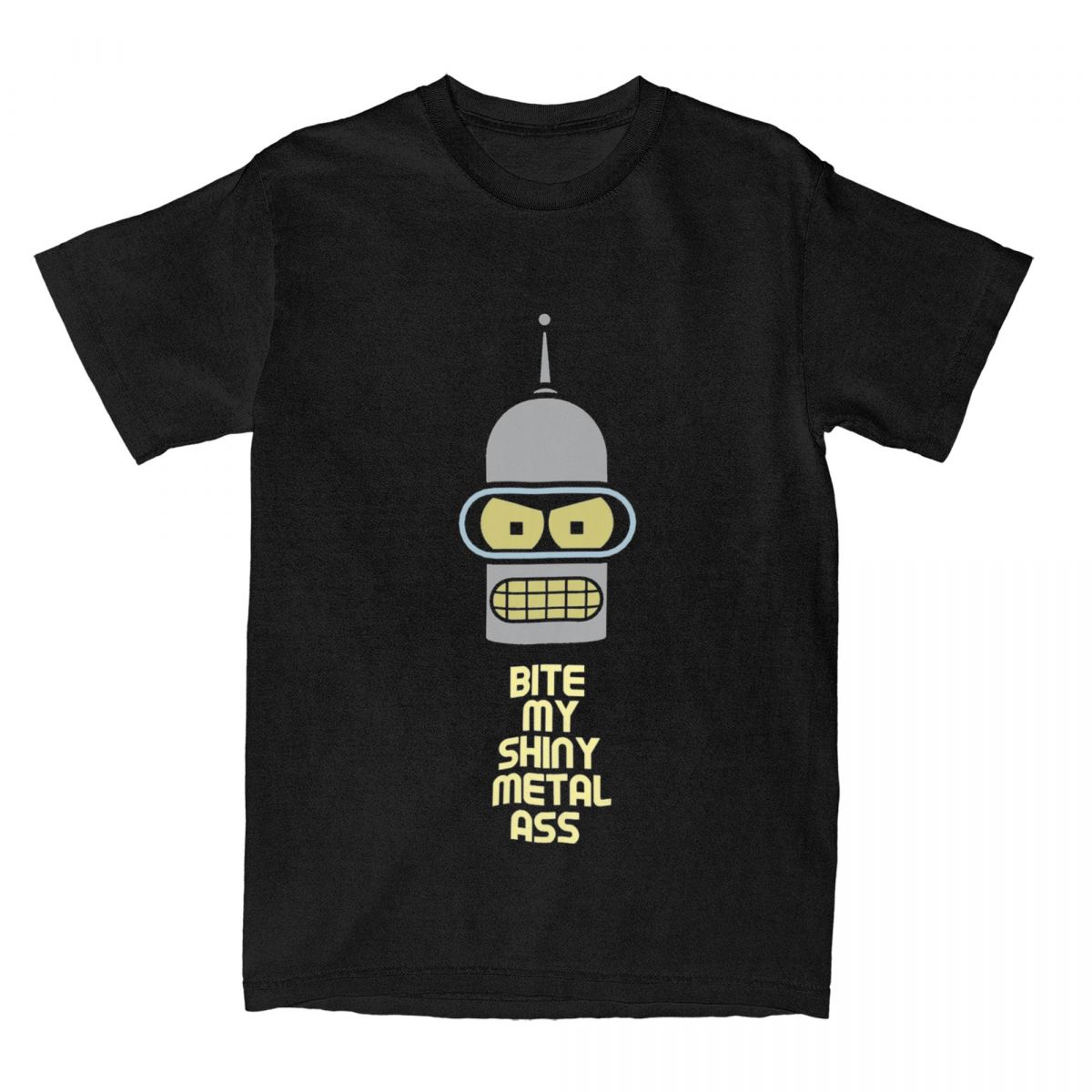 

2025 Модна Повсякденна Bender Futuramas Футболка Жіноча Чоловіча З Круглим Вирізом З Коротким Рукавом Футболка Одяг Бавовна Чоловічий Літній Верх Чорна Футболка L