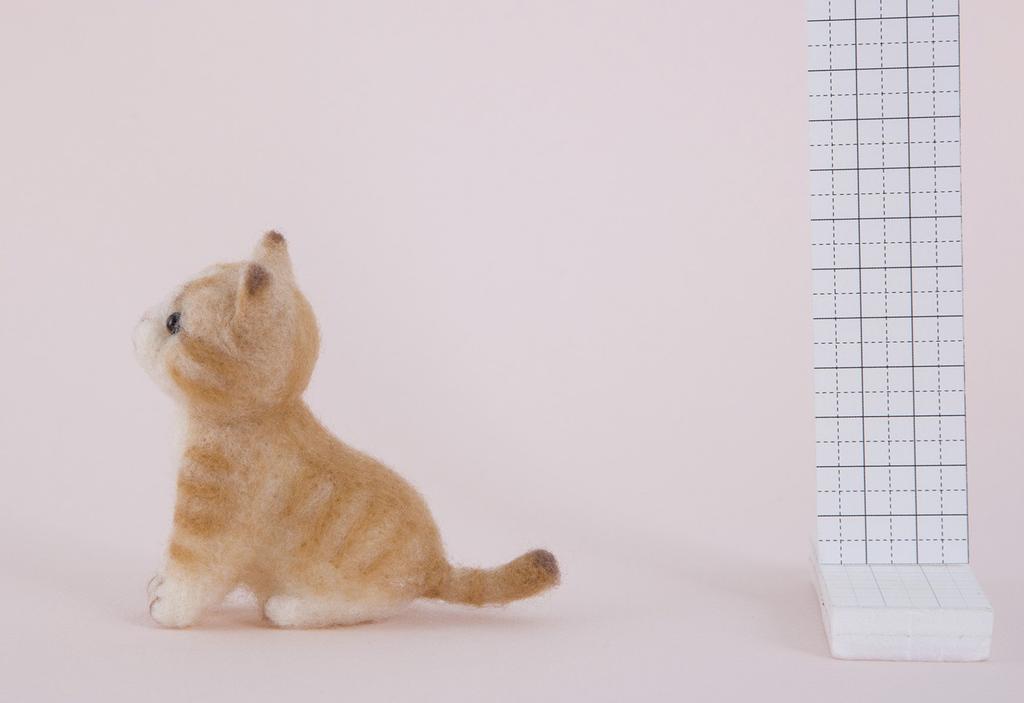 Hamanaka Felt Sachiko Susa Aclaine Dog Brown Tabby Kit, Design, & Cat, Cat, H441-512