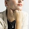 Collier Luxenter en argent 925 avec quartz rose finition en rhodié - Yedia