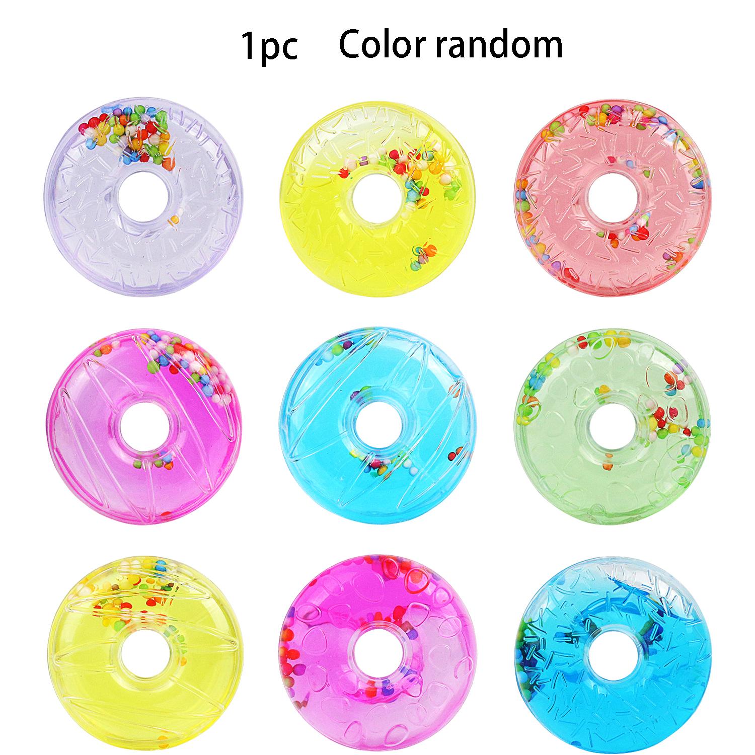 

Small size donut, transparent slime, crystal mud, stress relieving toy, colored mud, random style