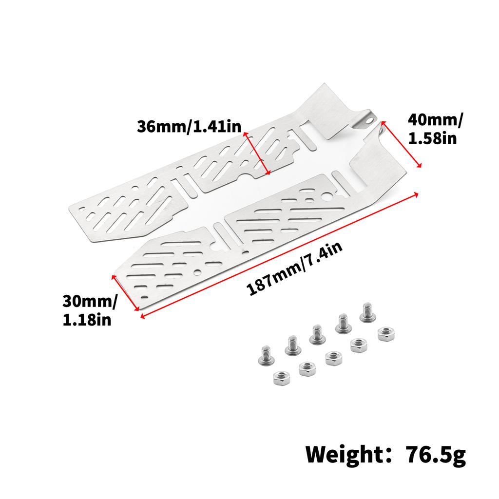 TRX4 Stainless Steel Chassis Armor Protection Anti-Skid Plate For 1/10 RC Crawler TRX-4