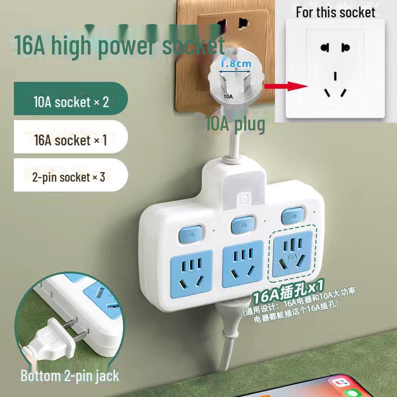 Pure Copper Multi-Function USB Power Strip with Wireless Plug Board