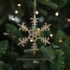 Christmas Ornaments Plastic Glitter Gold Snowflake/Reindeer/Angel Hanging Ornaments for Xmas Tree Winter Decoration
