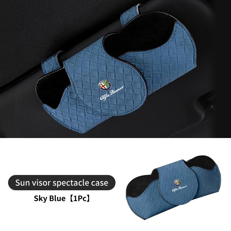 For Alfa Romeo Car Interior Glasses Clip Sun Visor Sunglasses Holder 159 Giulietta Giulia 147 Mito 156 159 166 GT Stelvio