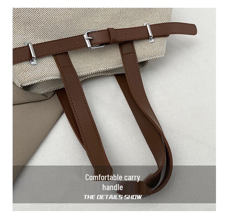 Women's 2026 Large Capacity Woven Tote Bag, Fashionable and Versatile for Commuting and Shoulder Wear