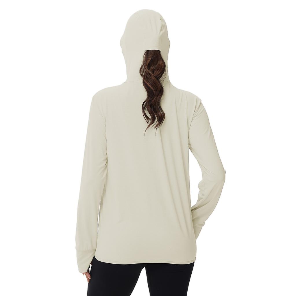 Women's UPF Sun Shirts  Jacket UV Zip Up Hoodie Long Sleeve Summer Ice Silk Outdoor With Pockets