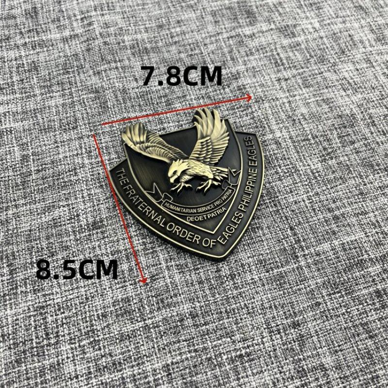 Car and motorcycle creative body sticker eagle pattern middle net label decorative sticker 3D metal three-dimensional label rear label