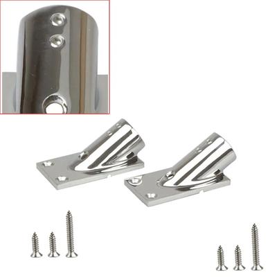 30/45 Degree 22/25mm Rectangula Base Stainless Steel Boat Deck Hand Rail Fitting Stanchion Base For Boat Marine Yachts