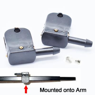 Set di ugelli per tergicristallo anteriore universale 2X per Renault Espace 3, VW Crafter, Smart Fortwo, gancio da 12 mm
