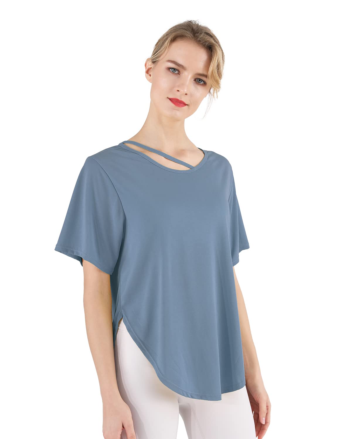 

Женская футболка с длинным рукавом CHAMWEY для горячих тренировок, облегающая фигуру, влагоотводящая, быстросохнущая, легкая, спортивная одежда, йога,