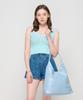 Roidesrois Leather Shoulder Hobo Bag (Sky Blue)