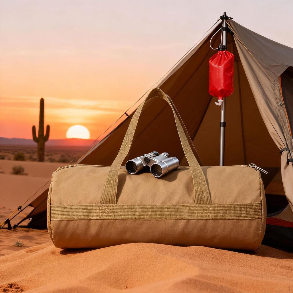 Tent Stakes Bag Camping Equipment Storage Case for Picnic Travelling Black