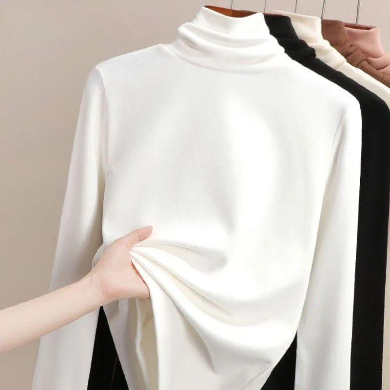 

Женская повседневная рубашка с воротником-стойкой из утолщенного бархата XS белый