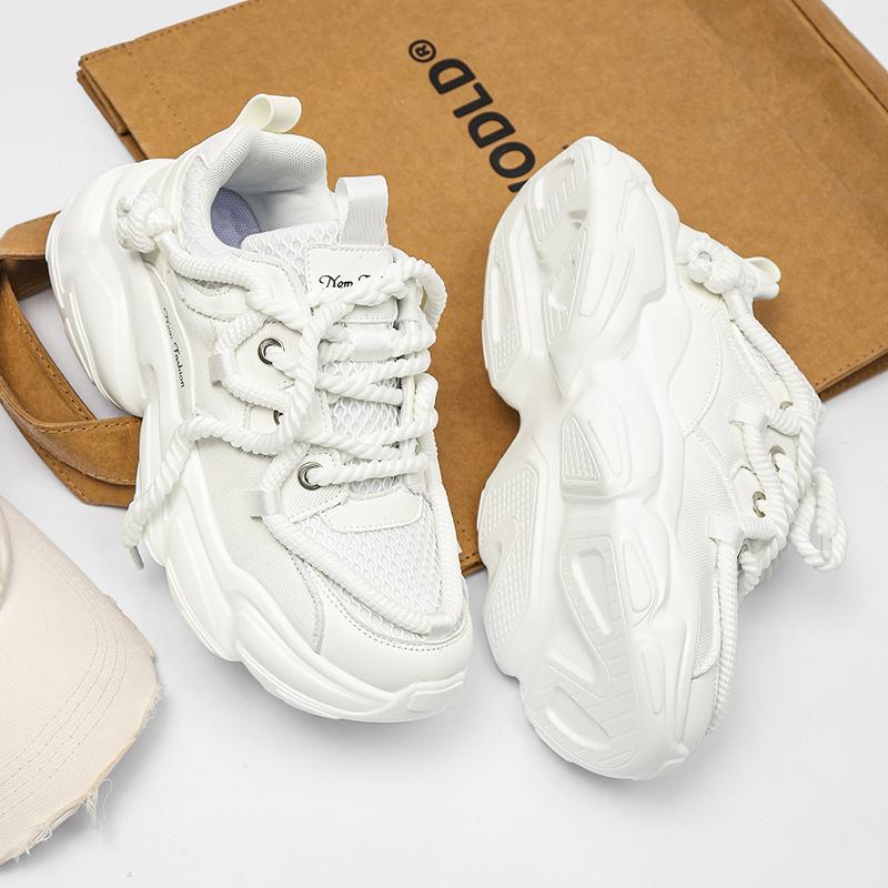 INS Hot Sales Herre Chunky Løpesko for Kvinner Trend Plattform Sneakers Herre Mesh Pustende Jogging Sport Gåsko Herre