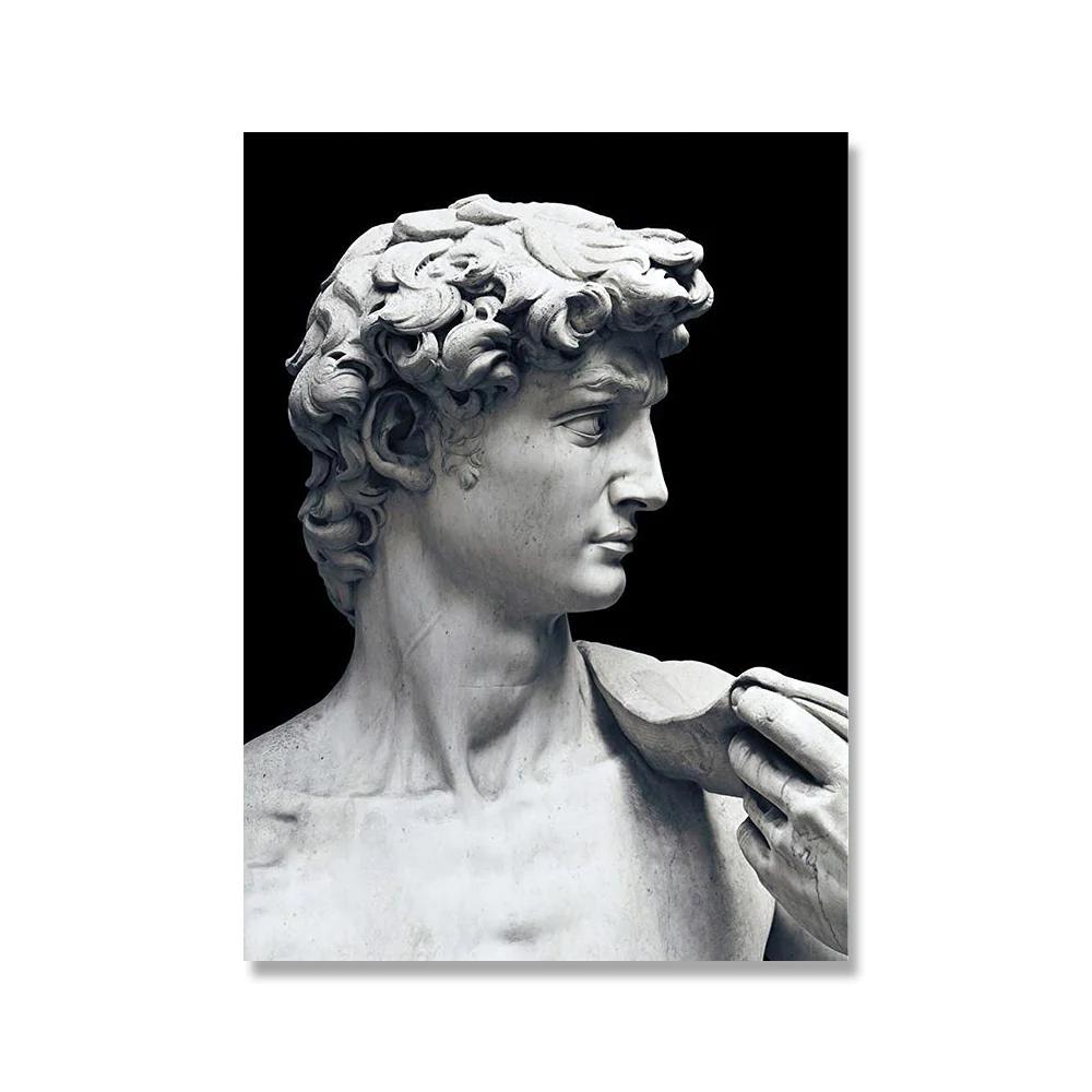 Moderne Apollo Marmorskulptur Wandkunst David Graffiti HD Leinwand Poster Drucke Heim Schlafzimmer Wohnzimmer Dekoration Geschenke
