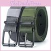 Minimalist Stylish Design Men Lightweight Woven Canvas Belt With Metal Clasp