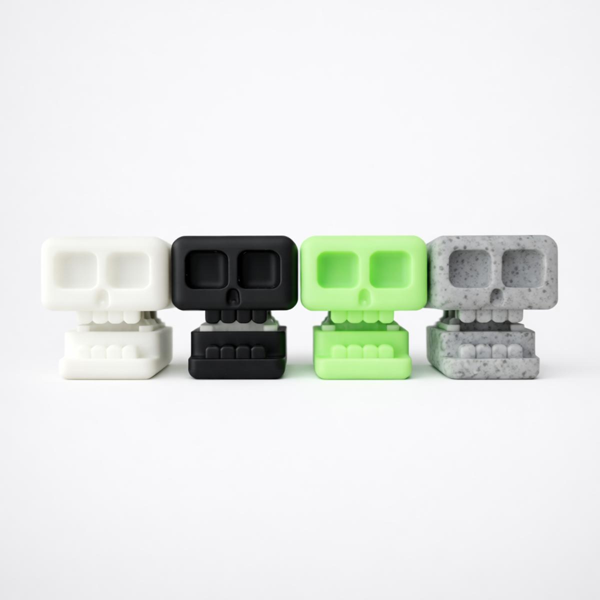 Car Beautiful Stickers Clicker Skull Fidget Toy Mini Pocket-Size Stress Easing Clicker For Focus Anxiety Smooth Pressing Durable Material