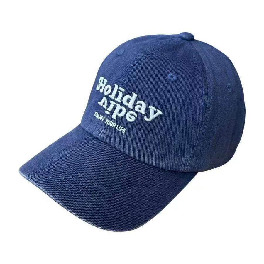 Fashion Hat Korea Dongdaemun Embroidery Holiday Cap Men's and Women's Wide Brim Shade Versatile Baseball Cap