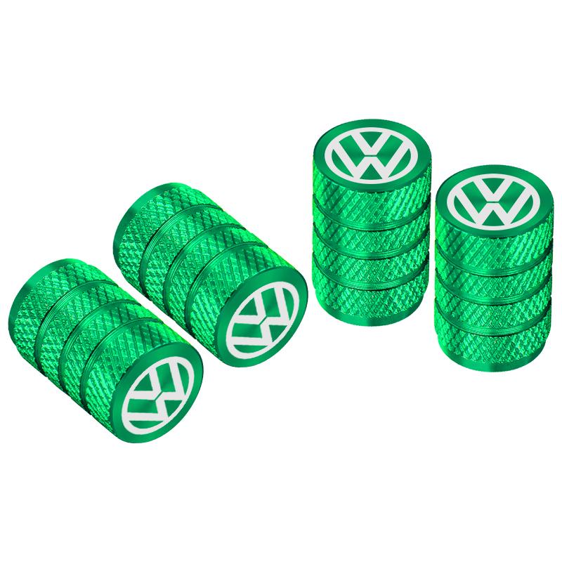 2026 Hot For VW VOLKSWAGEN 4Pcs/Set Car Tyre Valve Dust Caps Aluminum Tire Wheel Valve Stem Air Caps Covers For Volkswagen GOLF 