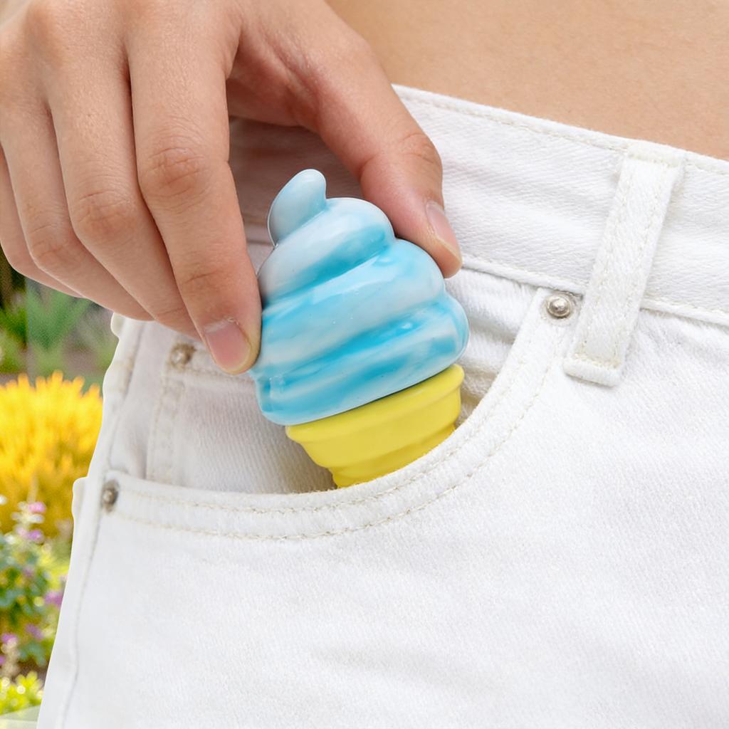 Eistüten-Quetschspielzeug Weiches TPR Eis Tragbarer Quetschball Squishies Geburtstagsfeier Mitgebsel Geschenke für Kinder und Erwachsene