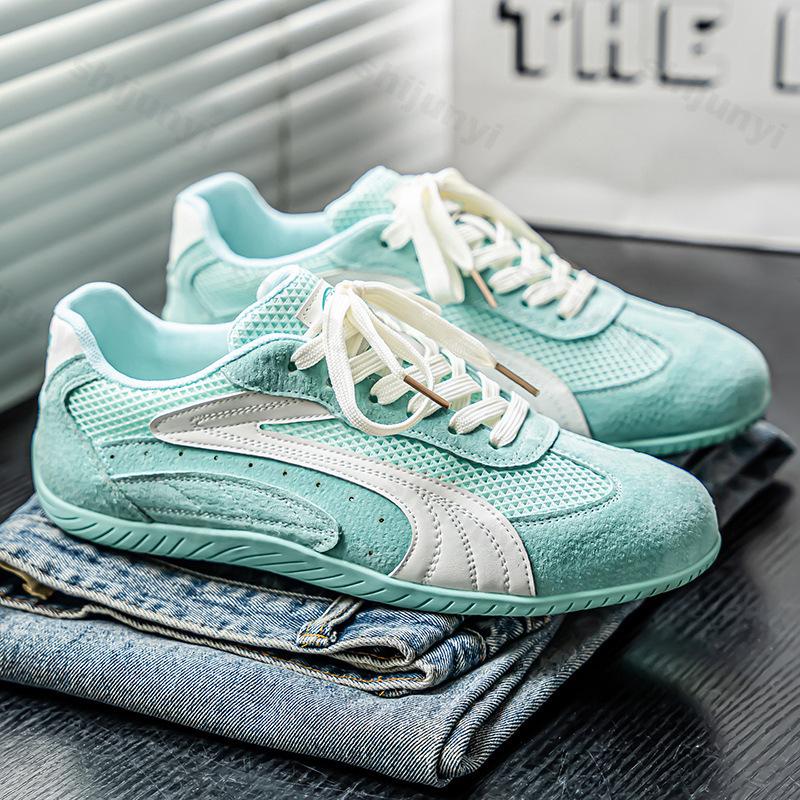 

Мода 2025 Осень Новая Мужская Мода Тренд Повседневная Плоская Спортивная Обувь Сетка Дышащая Удобная Универсальная Нишевый Дизайн Низкие Кроссовки 39 синий