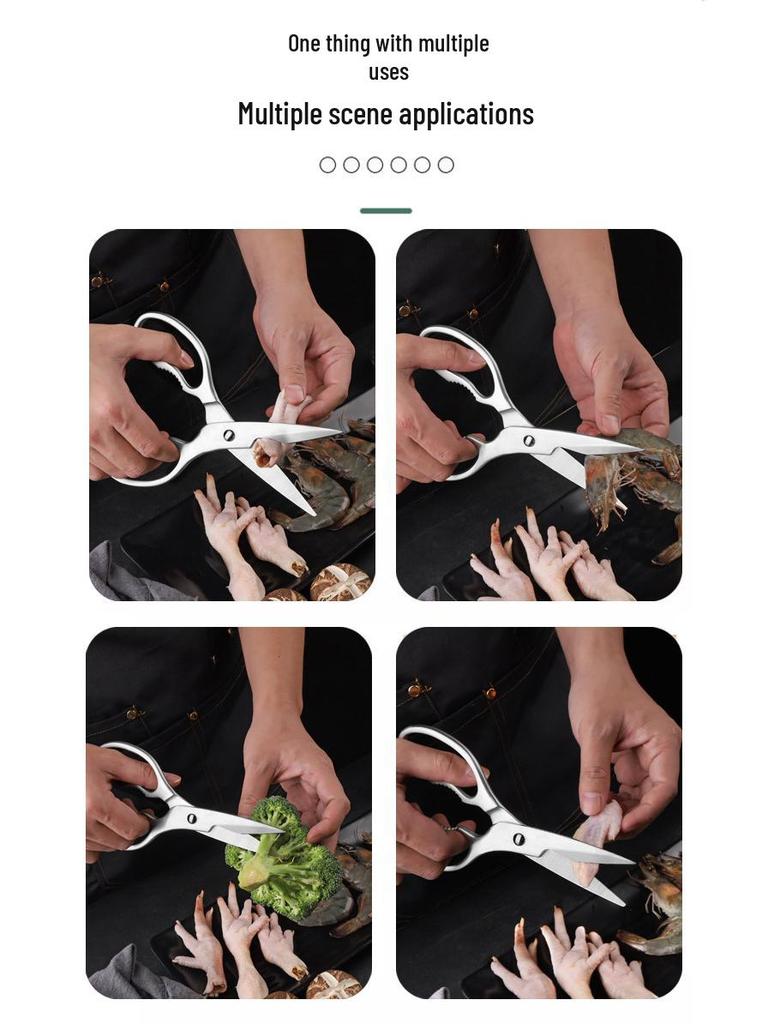 All-Purpose Stainless Steel Kitchen Shears for Meat, Vegetables, and Bone – Detachable and Easy To Clean