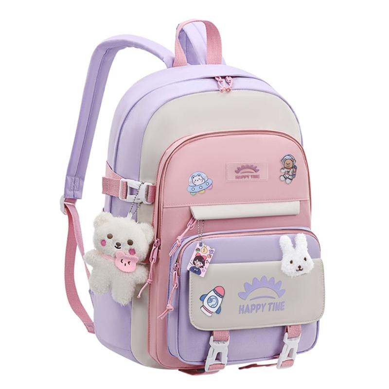 Laptop Backpacks School Bag College Backpack Travel Daypack Large Bookbags with Pins and Pendant for Teens Girls Women