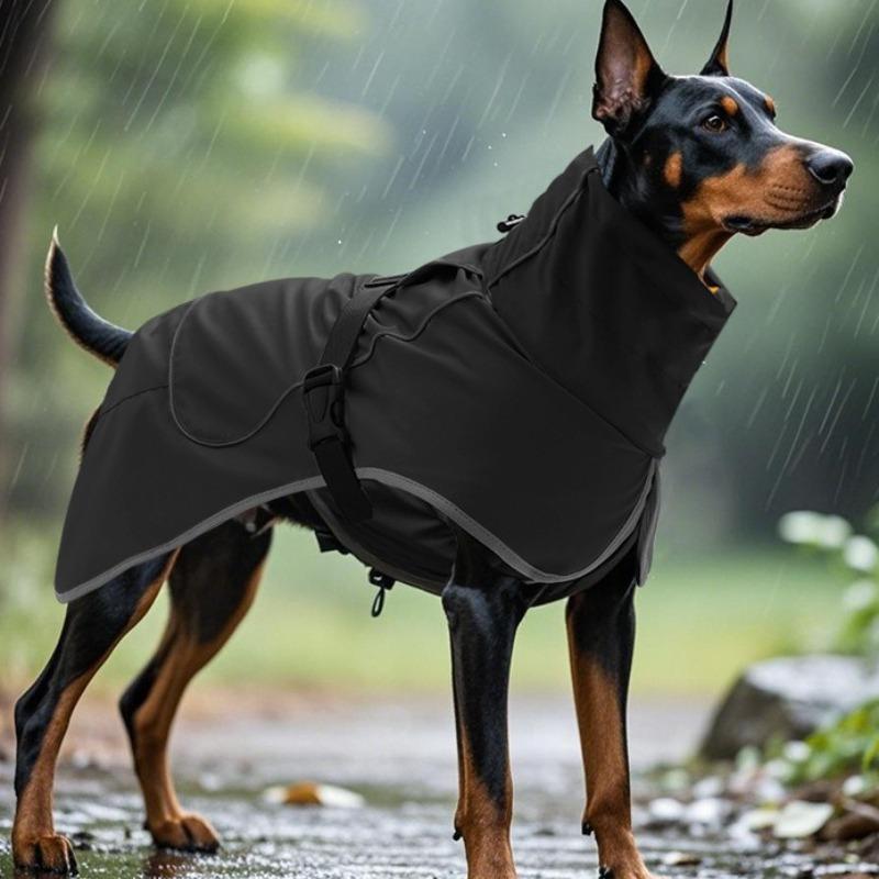 Dog Pet Windbreaker Spring Outdoor Waterproof Medium Large Dog Raincoat Stormcoat Pet Outdoor Clothes Pet Raincoat Accessory
