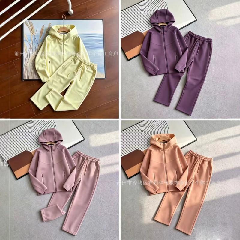 2026 Womens Tracksuit Set Hooded Jacket Sweatpants Casual Sportswear