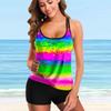 Women's Swimwear Tankini 2 Piece Swimsuit Five-pointed Star Vacation Bathing Suits