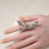 A Unique Retro and Cold Style Three-dimensional Alloy Leaf Loose-fitting Ring with a European and American Light Luxury and Versatile Style