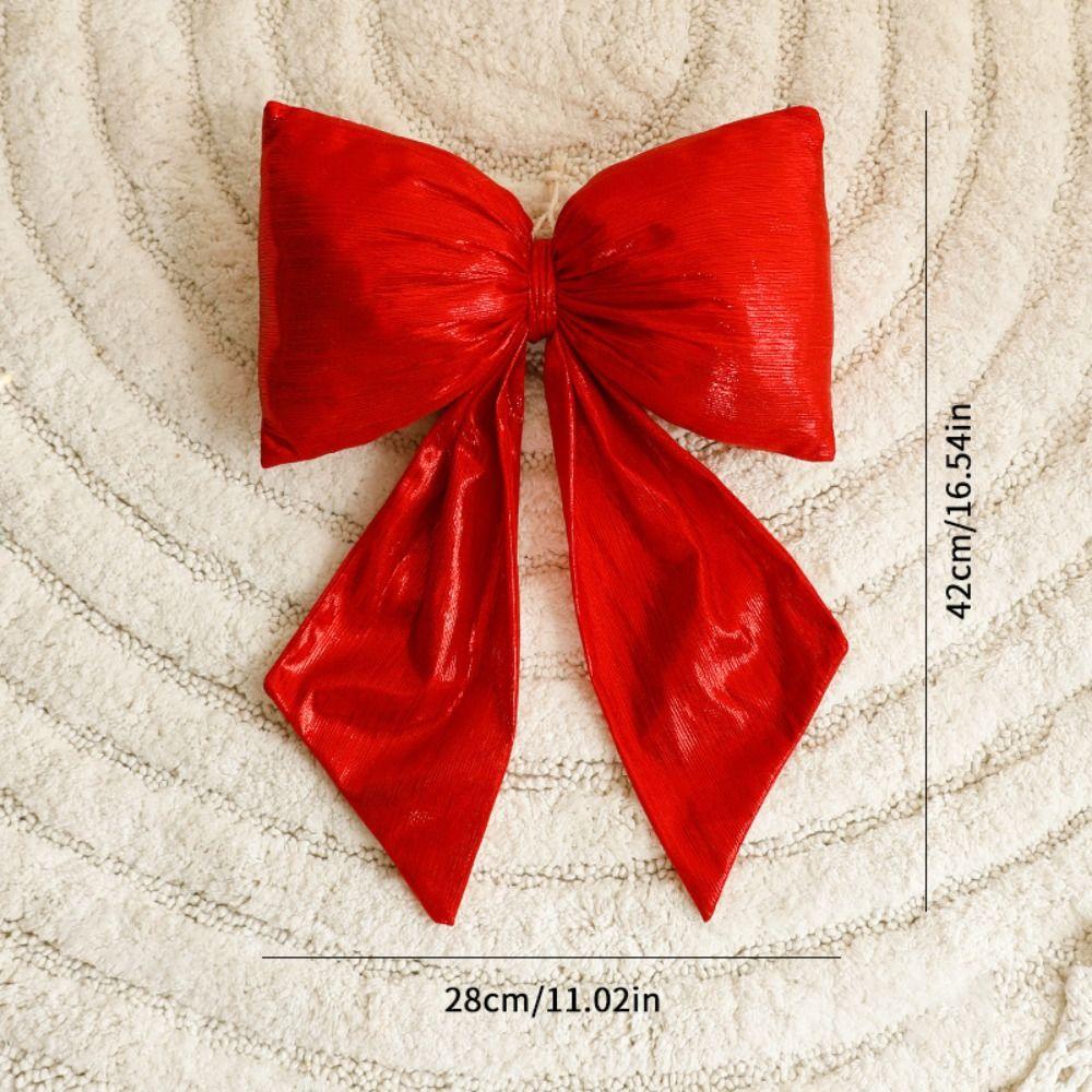 Tree Topper Decor Christmas Plaid Bowknot Elegant Christmas Wreaths Bow  Happy New Year Decoration