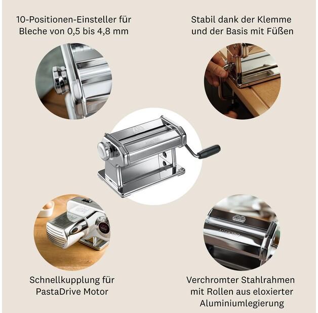 Noodle Machine Marcato Atlas Roller 150, Silver (AT-150-ROL)