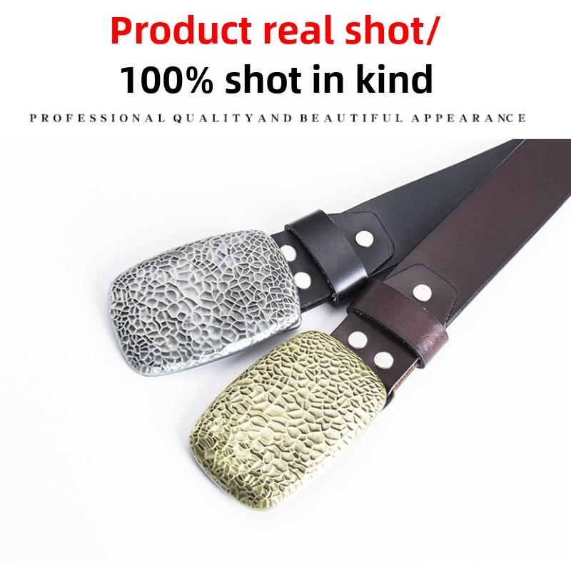Snakeskin Cowhide Belt Accessories Black Coffee Two-Color Belt Fashion Belt