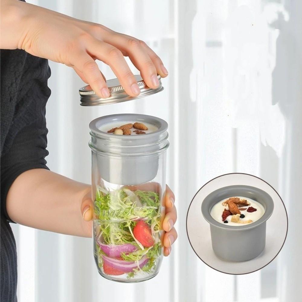 16/24 Oz Mason Jar Wide Mouth Food Storage Jar Portable Jam Jar Home Office