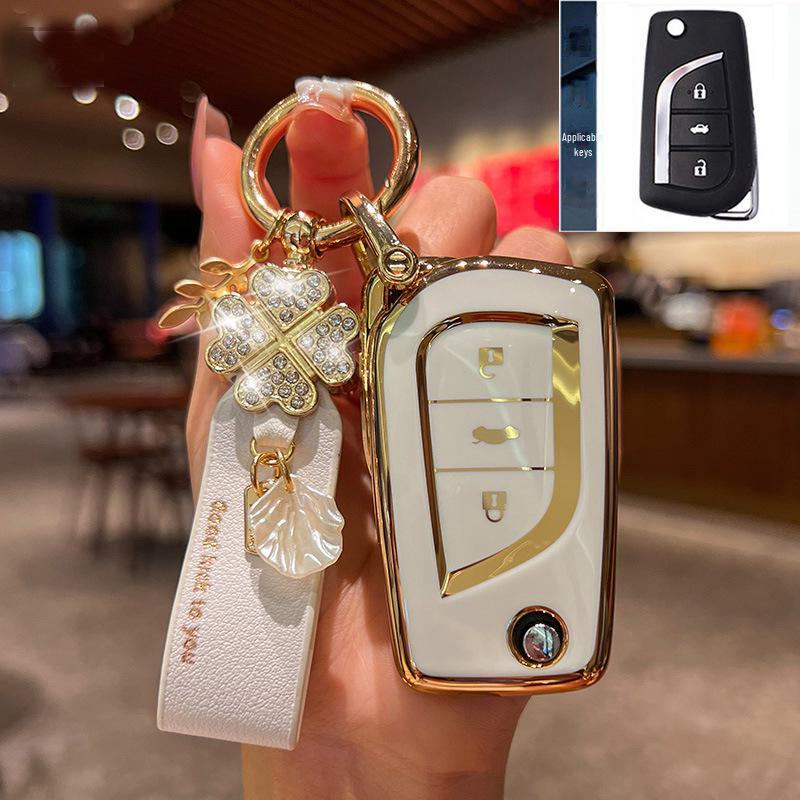 Toyota Key Cover for 23 Models: Highlander, 8th Gen Camry, RAV4, CHR - Dragon Asia Design Car Bag Buckle Shell