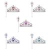 2Pcs Princess Dress Up Party Accessories Halloween Princess Costume Tiaras Crown Magics Wand Set for Little Girls Kids