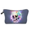 Rose Skull Printed Cosmetic Bag Classic Single Product Clutch Bag Lightweight And Durable Wash Bag