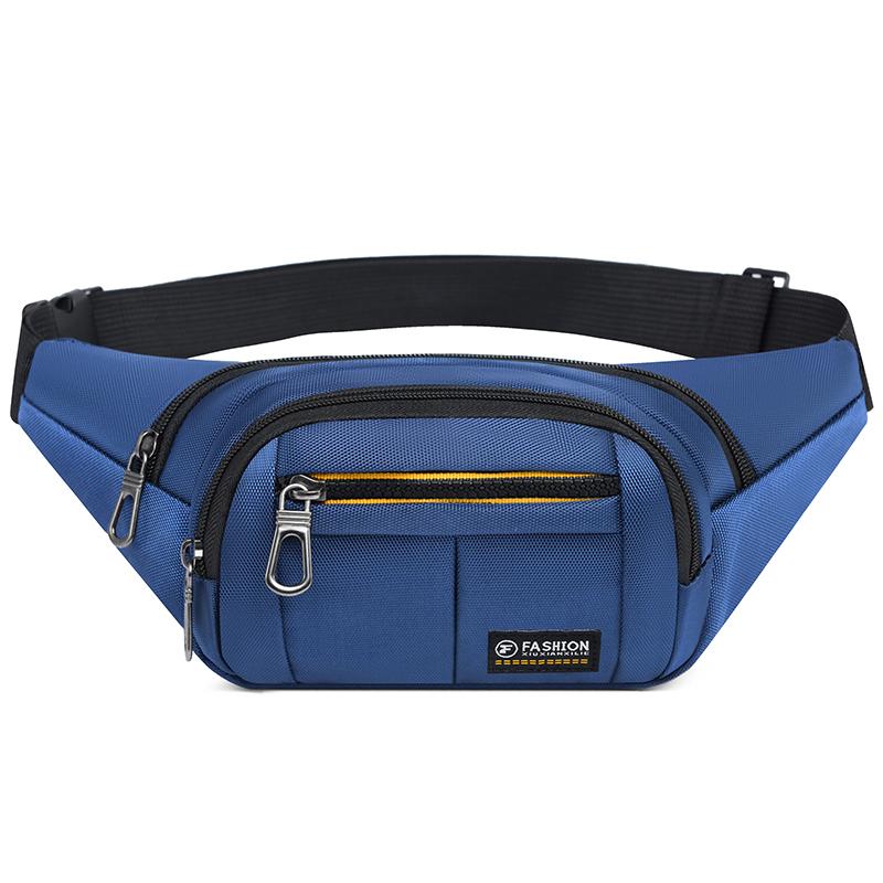 

Мужская водонепроницаемая спортивная сумка для отдыха на открытом воздухе, корейский стиль, поясная сумка через плечо, мужской нагрудный пакет с бананом синий