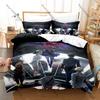 Sci-Fi Musical Anime Style Duvet Cover + 2 Pillowcases, ALIEN STAGE Printed Bedding Set Soft Material Holiday Birthday Gift