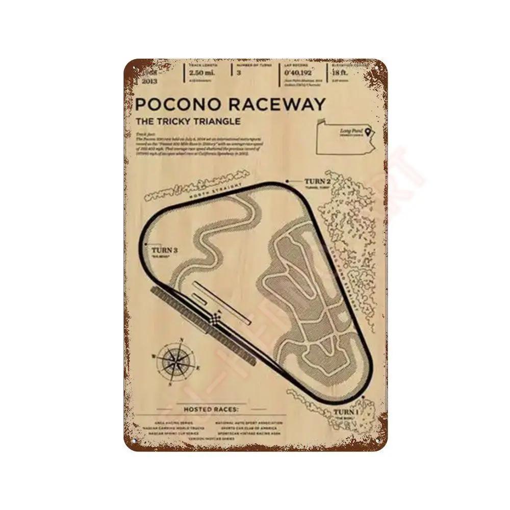 Vintage F1 Formula Racer Poster Metal Tin Sign Plaque Aesthetics Racing Monaco Grand Prix Circuit Track Wall Art Home Room Decor