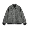 Men's Retro Leather Baseball Jacket - Spring & Autumn Casual Lapel Coat, Youth Fashion, Windproof and Versatile.