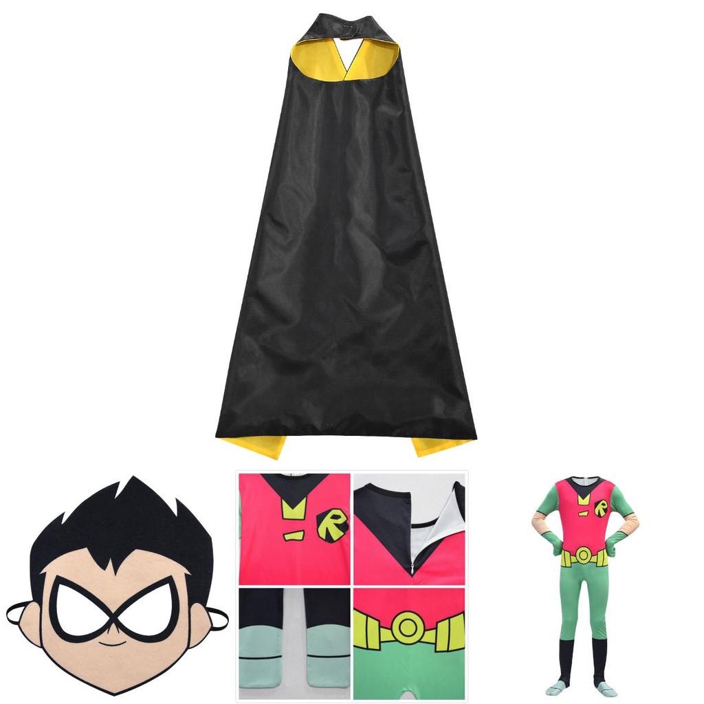 Anime Teen Titan Robin Costume For Boys Perfect Superhero Cosplay Jumpsuit**