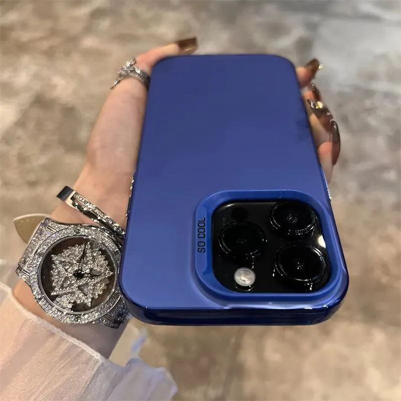 Luxury Plating Matte laser Phone Case For iPhone 16 Pro Max 15 14 13 12 11 Plus X XS XR Fashion Shockproof Bumper Cases Cover